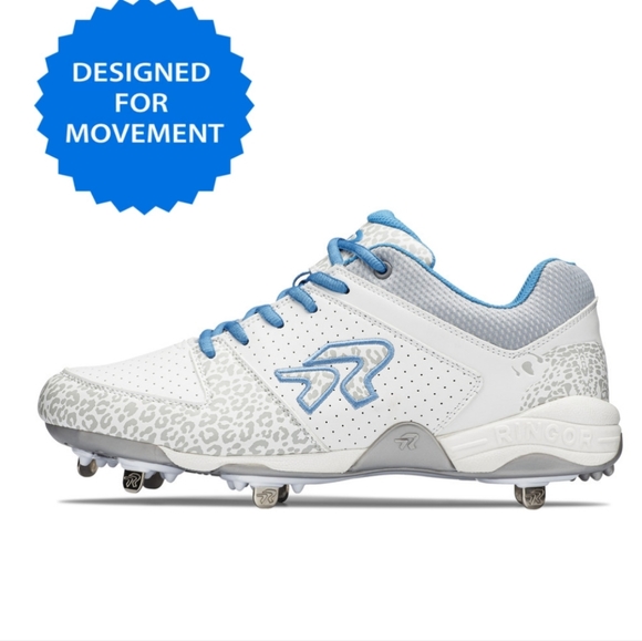 Ringer Shoes - Ringer FLITE SPIKE - SNOW LEOPARD size 7.5 NWT